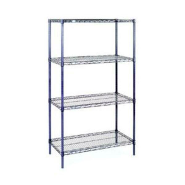 Nexel Stainless Steel 18 x 48 x 86 in. Solid 4 Shelf Unit 18488SS